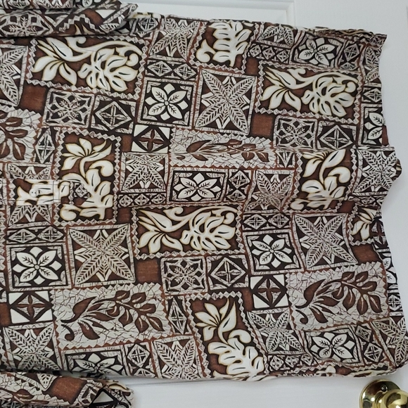 🐞Makapuu Hawiian Shirt Short Sleeve Pullover w Buttons Size L - Picture 3 of 7
